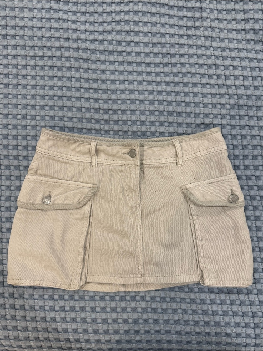 Garage Beige Cargo Pocket Mini Skort